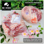 Lamb LEG BONELESS frozen whole cuts +/- 3 kg/pc (price/kg) brand Australia MIDFIELD